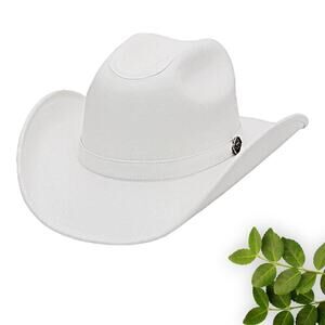 Made from‎ Mexico Unisex White Hand-Crafted Elite Faux Western Cowboy Hat